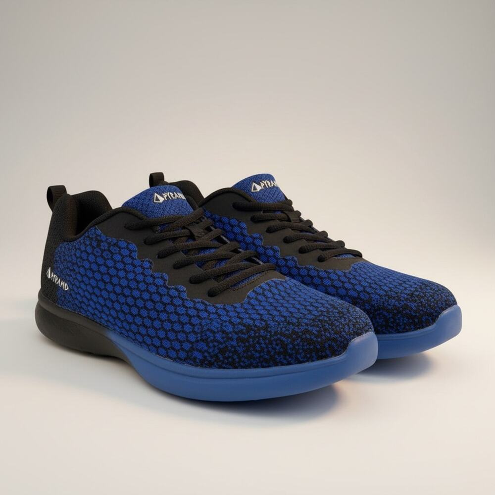 Pyramid Mens Path Lite Bowling Shoes Blue Black Wide Size 11 Athletic